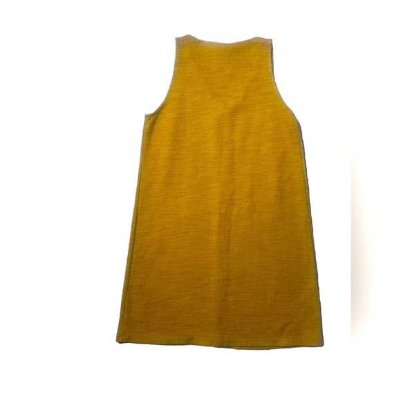 Mango Mustard Knit Mini Dress | Size M (6) | NWT | Button-Front Sundress - Picture 9 of 12